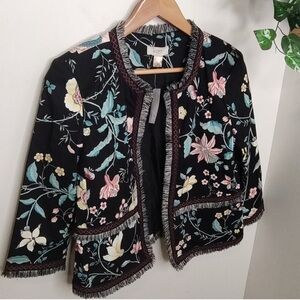 LOFT Floral Embroidered Jacket
